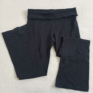 aerie ♡ y2k foldover waistband black flare legging vintage 2000s